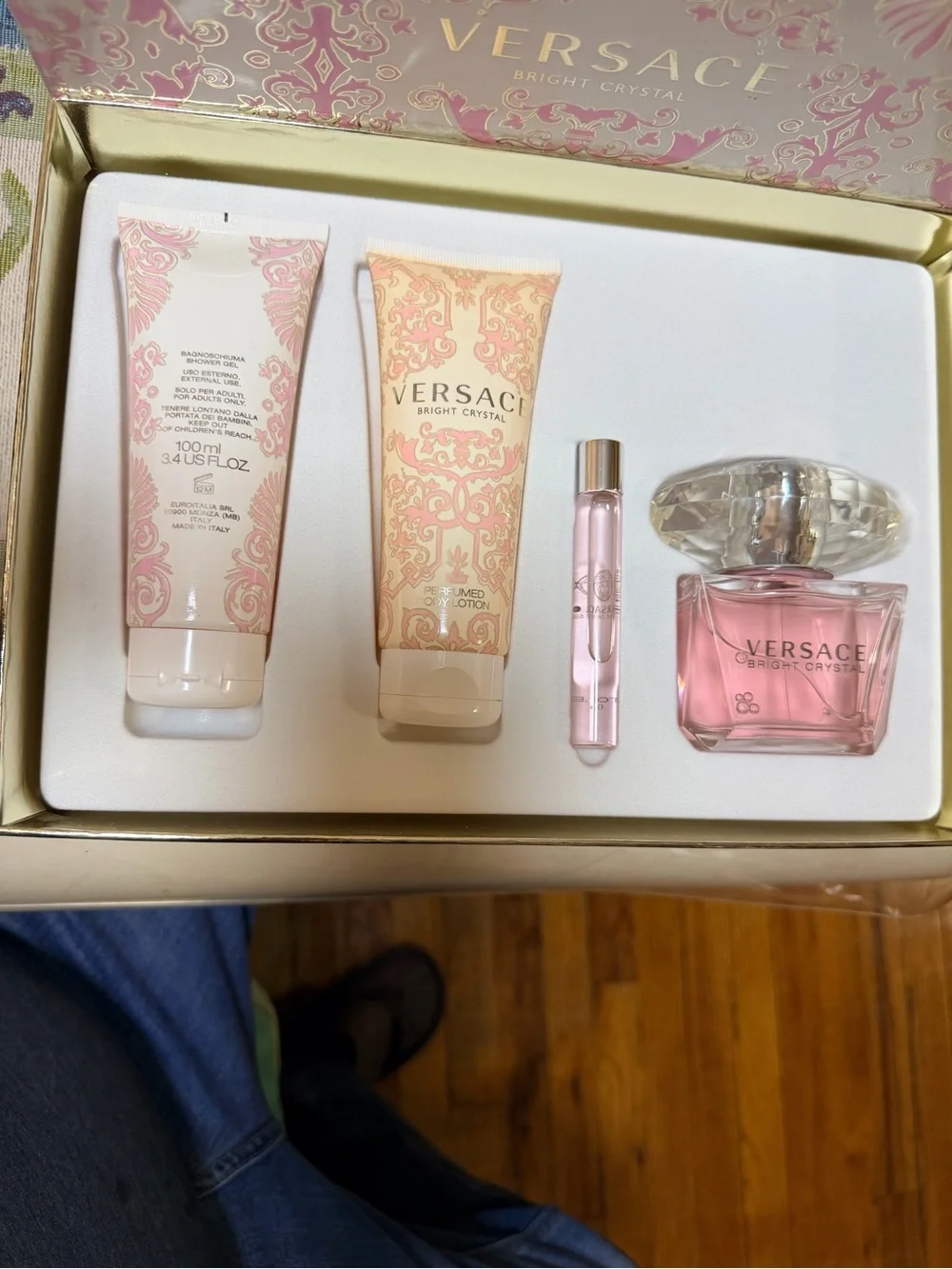 Versace Bright Crystal Pink Fragrance & Body Care Set